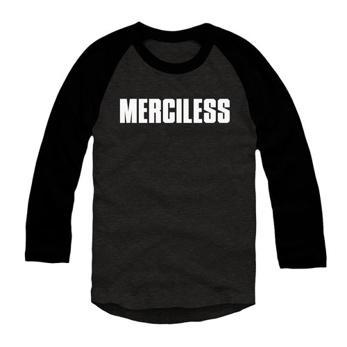 Merciless Athletics Black and Charcoal Merciless 3/4 Sleeve Tee