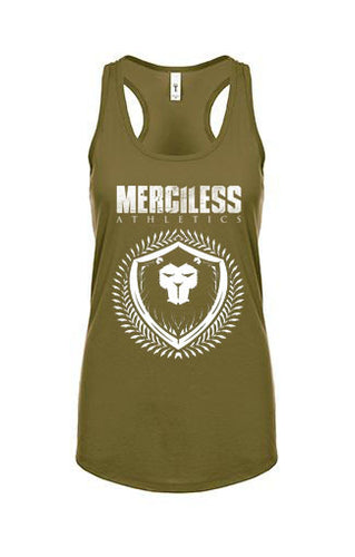 Merciless Athletics Women's Military Green Racerback Tank