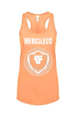 Merciless Athletics Womens Light Orange Racerback Tank